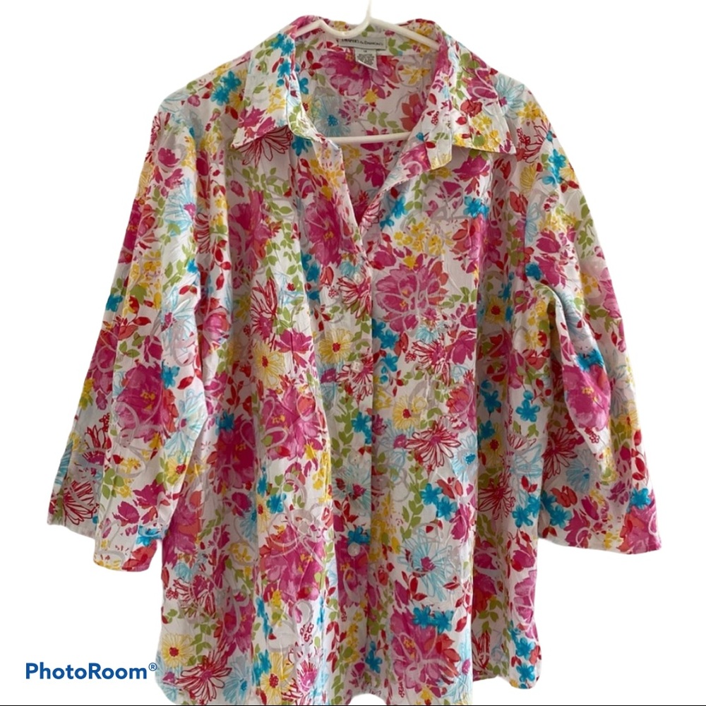 - Draper’s & Damon’s tunic blouse summer 1X floral
